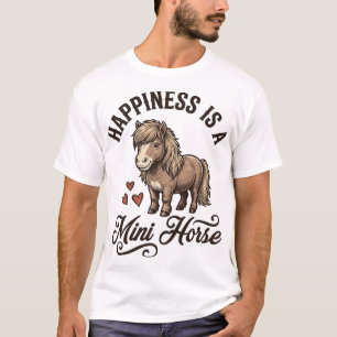 Mini Paard Vintage Gravure Cute Pony Shirt Ontwerp