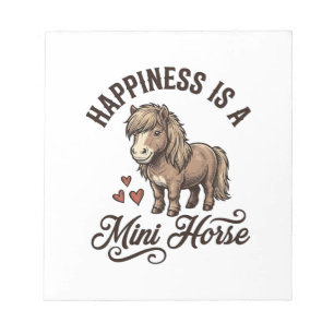 Mini Paard Vintage Gravure Cute Pony Shirt Ontwerp Notitieblok