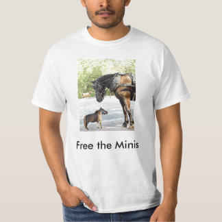 mini-paard, vrij de Minis T-shirt