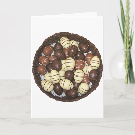 Mini Paaseieren in chocoladenest Feestdagen Kaart (Voorkant)