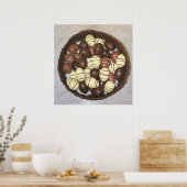 Mini Paaseieren in chocoladenest Poster (Keuken)