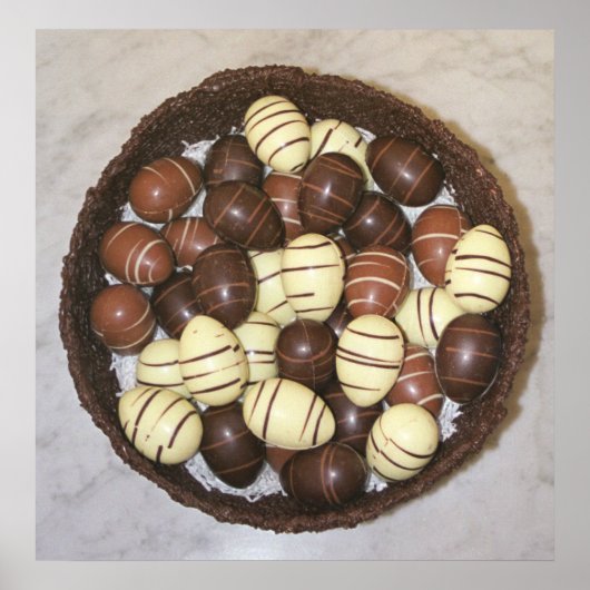 Mini Paaseieren in chocoladenest Poster (Voorkant)