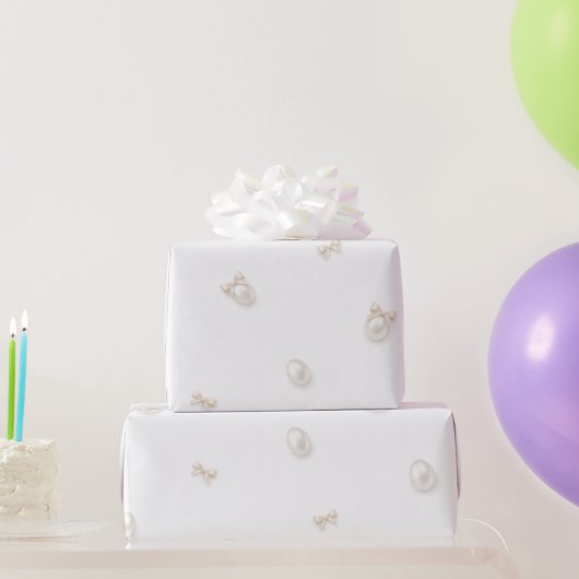 Mini Parelpatroon Elegante Strik Inpakpapier (Feestgeschenken)