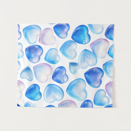 "Mini Pastel Hartwandtapijt – 34x40" Wandkleed (Voorkant (horizontaal))