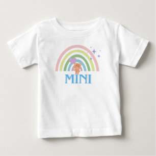 MINI - Pastel Rainbow Teddy T-shirt voor baby's