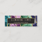 Mini Peacock Agaat Visitekaartje met aquarel (Voorkant)