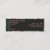 Mini Peacock Agaat Visitekaartje met aquarel (Achterkant)