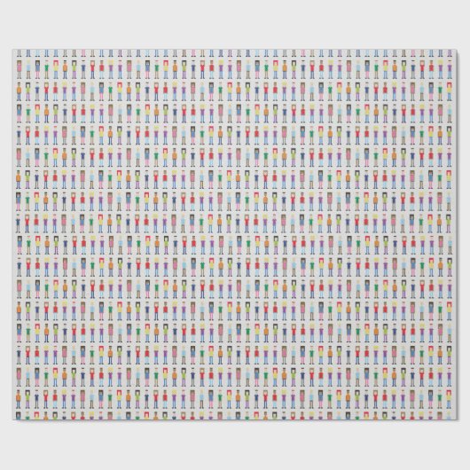 Mini People Video Game Fun Cadeaupapier (Vlak)