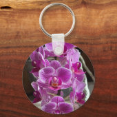 Mini Phalaenopsis Sogo Vivien Paarse orchideebloem Sleutelhanger (Achterkant)