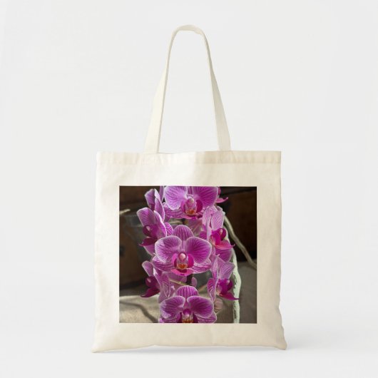 Mini Phalaenopsis Sogo Vivien Paarse orchideebloem Tote Bag (Voorkant)