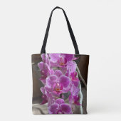 Mini Phalaenopsis Sogo Vivien Paarse orchideebloem Tote Bag (Achterkant)