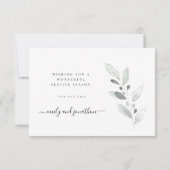 MINI Photo Foliage 1e gehuwde kerstkaartje Notitiekaartje (Achterkant)