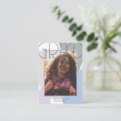 Mini Photo Pastel Schattige 2025 Afstuderen Uitnod Informatiekaartje (Staand voorkant)