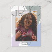 Mini Photo Pastel Schattige 2025 Afstuderen Uitnod Informatiekaartje (Voorkant)