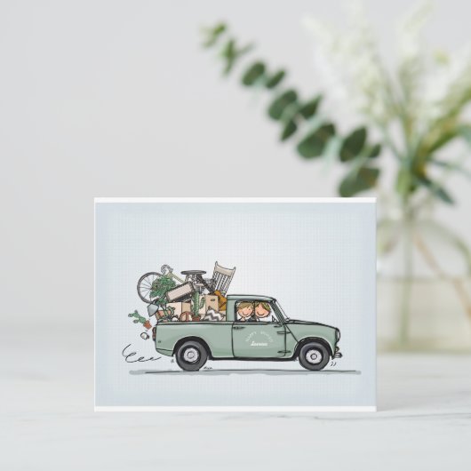  mini Pickup Briefkaart (Staand voorkant)