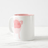 Mini Pig Tweekleurige Koffiemok (Voorkant links)