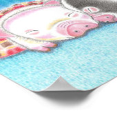 Mini Pigs Piglets Kinder Kunst Poster Print (Hoek)