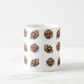 Mini Pine Cones op wit Koffiemok (Center)
