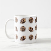 Mini Pine Cones op wit Koffiemok (Links)