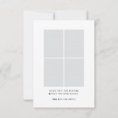 Mini pink whimsical bow multi photo RSVP kaartje (Achterkant)