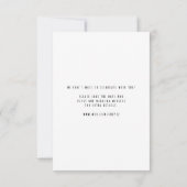 Mini pink whimsical bow photo RSVP kaartje (Achterkant)