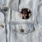 mini pinscher. ronde button 5,7 cm (In situ)