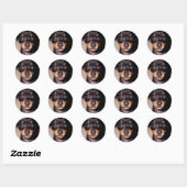 mini pinscher. ronde sticker (Vel)