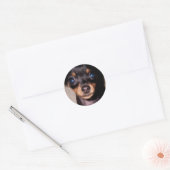 mini pinscher. ronde sticker (Envelop)