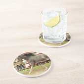 Mini Pinto Horse Gallops Zandsteen Onderzetter (Zijkant)