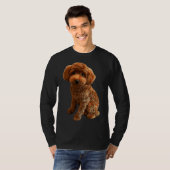 Mini poedel gouden doedel t-shirt (Voorkant volledig)