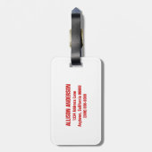 Mini Polka Dots Bagagelabel (Achterkant verticaal)