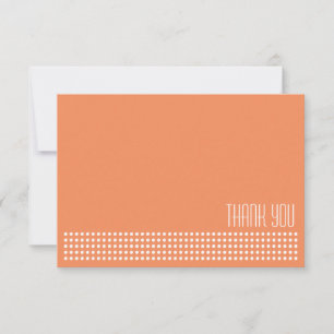 Mini Polka Dots Dank u wel (Oranje) Notitiekaartje
