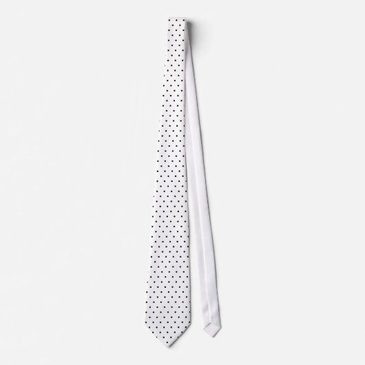 Mini Polka Dots Professional Zwart-wit Stropdas (Voorkant)