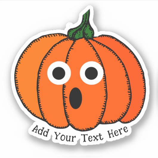 Mini Pompoen Halloween Sticker (Voorkant)