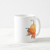 Mini pompoen op eikenblad koffiemok (Voorkant rechts)