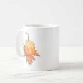 Mini pompoen op eikenblad koffiemok (Voorkant links)