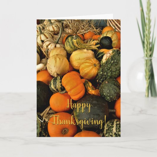 Mini pompoenen en kalebassen assortiment Herfst fo Kaart (Voorkant)