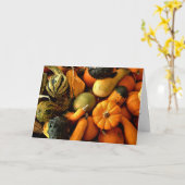 Mini pompoenen en kalebassen assortiment Herfst fo Kaart (Gele Bloem)