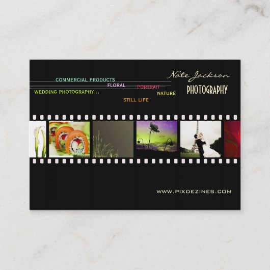 Mini Portfolio visitekaartjes foto's sjabloon (Voorkant)