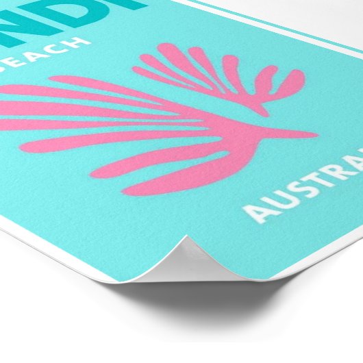 Mini Poster - Bondi Beach Australië (Hoek)