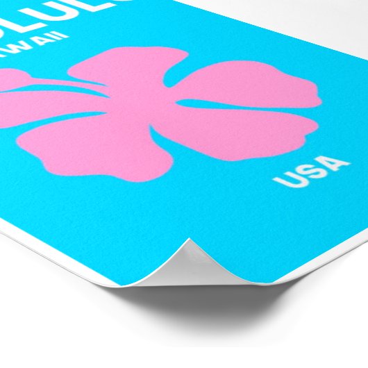 Mini Poster - Honolulu Hawaii (Hoek)