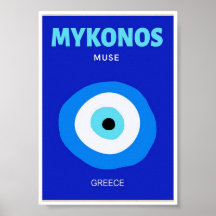 Mini Poster - Mykonos Muse Griekenland