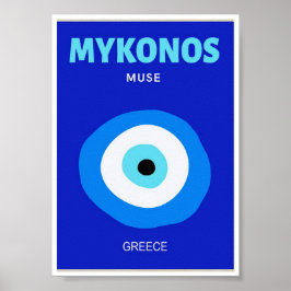 Mini Poster - Mykonos Muse Griekenland