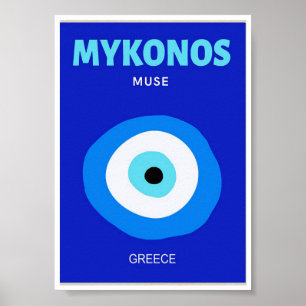 Mini Poster - Mykonos Muze Griekenland