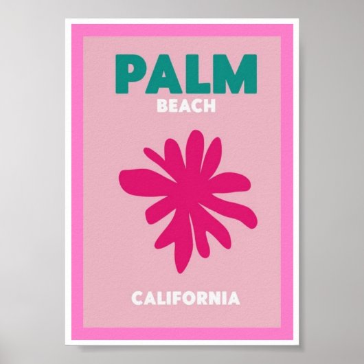 Mini Poster - Palm Beach, Californië (Voorkant)