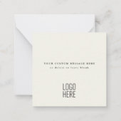 Mini Prettige feestdagen Modern Script Business Lo Notitiekaartje (Achterkant)