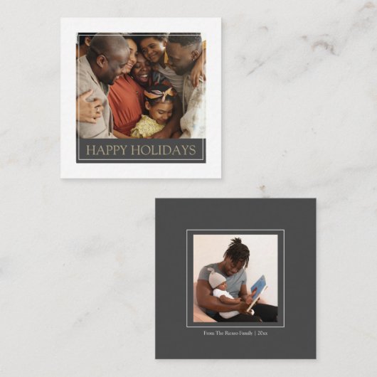 MINI Prettige feestdagen Photo Template Kerstmis K Notitiekaartje (Voorkant / Achterkant)