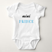 Mini Prince, Baby shower, pasgeboren jongen, Romper (Voorkant)