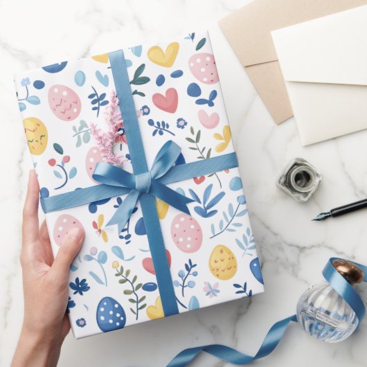 Mini-Print Pastel Pasen – 30" x 6' Roll Cadeaupapier (Geschenken)