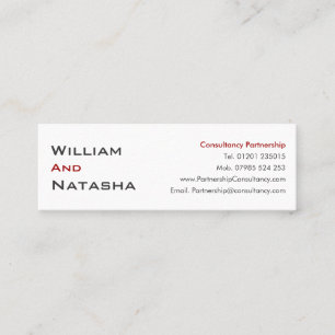 Mini Profile Card - Consultancy partnership Visitekaartje